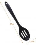 Lingurita de gatit din silicon Elekom - EK-2118, 27 cm, neagră - 2t