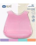 Bavetă din silicon Wee Baby - Prime, roz - 2t