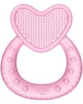 Jucărie pentru dentiție pe apă Wee Baby - Inimă, roz - 1t