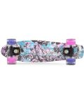 Skateboard Byox - Graffiti Pink, cu baza neagra, 56 cm - 2t