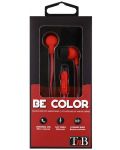 Casti cu microfon TNB - Be color, rosii - 4t