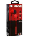 Casti cu microfon TNB - Be color, rosii - 3t