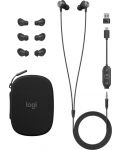 Căști cu microfon Logitech - Logi Zone, USB/3.5 mm, gri - 6t