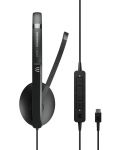 Căști cu microfon Sennheiser - EPOS SC 130, USB-C, negre - 4t