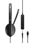 Căști cu microfon Sennheiser - EPOS SC 135, USB-C, negre - 4t