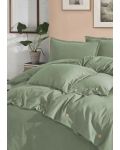 Set lenjerie de pat Via Bianco - Washed linen, verde - 2t