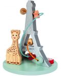 Spirala cu margele Janod - Girafa Sophie si turnul Eiffel - 4t
