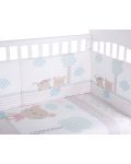 Set 2 piese lenjerie de pat pentru patut bebe  Kikka Boo Fantasia - EU style, 60 x 120 cm - 4t