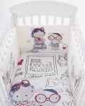 Set 2 piese lenjerie de pat pentru patut bebe Kikka Boo Love Rome - EU style, 60 x 120 cm - 3t