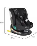 Scaun de masă pentru copii Moni - Serengeti, IsoFix, I-Size, 40-150 cm, negru - 11t