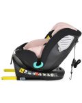 Scaun de masă pentru copii  Moni - Serengeti, IsoFix, I-Size, 40-150 cm, roz - 5t