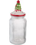 Borcan de sticlă cu capac ceramic ADS - Pom de Crăciun, 1,25 l - 2t