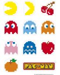 Stikere ABYstyle Games: Pac-Man - Characters & Maze - 2t