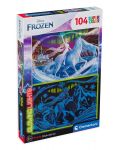 Puzzle iluminat Clementoni 104 piese - Frozen 2 - 1t