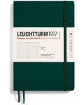 Notebook-ul Leuchtturm1917 Natural Colors - A5, verde închis, pagini punctate, coperte moi - 1t