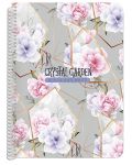 Caiet Black&White Crystal Garden - В5, 105 foi, sortiment - 4t