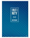 Caiet de notițe Lastva Infinity - A4, 52 de coli, linii largi, asortiment - 2t