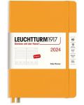 Carnet de notițe  Leuchtturm1917 Daily Planner - А5, portocaliu, 2024 - 1t