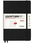 Carnet de notițe  Leuchtturm1917 Weekly Planner and Notebook - A5,negru, 2024 - 1t