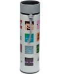 Termos cu termometru digital Puckator - Minecraft Faces, 450 ml - 4t