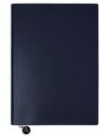 Caiet Victoria's Journals Smyth Flexy - Albastru închis, copertă plastică, 96 de foi, format A5 - 1t