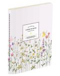 Caiet Victoria's Journals Florals - mov deschis, copertă laminată, liniate, 48 de foi, format B5 - 1t