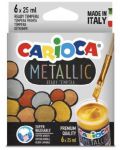 Tempera lichide Carioca - Temperello metallic, 6 culori - 1t