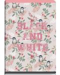 Caiet Black&White - Fluturi, A5, 40 foi, rânduri late, sortiment - 3t