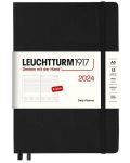 Carnet de notițe  Leuchtturm1917 Daily Planner - А5, negru, 2024 - 1t
