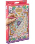 Caiet de desen cu mărgele Grafix - Mandala, roz - 1t