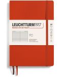 Notebook-ul Leuchtturm1917 Natural Colors - A5, roșu, liniat, coperte moi - 1t
