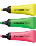 Text marker Stabilo Neon - 3 culori - 2t