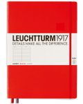 Agenda Leuchtturm1917 Master Slim - А4+, pagini liniate, Red - 1t