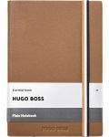 Caiet Hugo Boss Iconic - A5, cu foi albe, maro - 1t