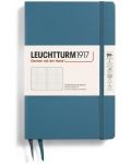 Caiet Leuchtturm1917 Paperback - B6+, albastru, pagini cu puncte, copertă rigidă - 1t