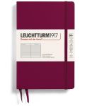 Caiet Leuchtturm1917 Paperback - B6+, roșu, liniat, copertă rigidă - 1t