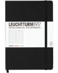 Agenda Leuchtturm1917 Notebook Medium А5 - Neagra, pagini liniate - 1t