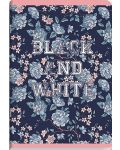 Caiet Black&White - Fluturi, A5, 40 foi, rânduri late, sortiment - 1t
