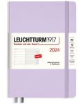 Leuchtturm1917 Planificator săptămânal și caiet de notițe - A5, mov, 2024 - 1t