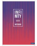 Caiet de notițe Lastva Infinity - A4, 52 de coli, linii largi, asortiment - 5t