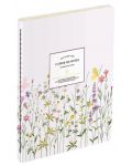Caiet Victoria's Journals Florals - mov deschis, copertă laminată, liniate, 40 de foi, format A5 - 1t