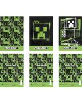 Caiet de notițe Panini Minecraft - Verde, A4, 40 de foi, linii largi, asortiment - 1t