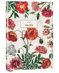Caiet Victoria's Journals Florals - Poppy, copertă plastică, liniate, 96 de foi, format A5 - 1t