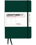 Caiet Leuchtturm1917 Natural Colors - A5, verde închis, pagini albe, copertă rigidă - 1t