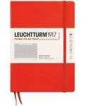 Caiet Leuchtturm1917 New Colours - A5, pagini cu pătrățele, Lobster, coperte rigide - 1t