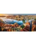 Puzzle panoramic Castorland de 4000 piese - Ultimul soare peste Porto - 2t