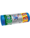 Saci de gunoi Fino - Easy pack, 60 L, 20 buc, albastre - 1t