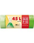 Saci de gunoi cu legături ALUFIX - 45 l, 20 buc., verzi - 1t