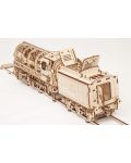 Puzzle 3D din lemn Ugears de 443 piese - Locomotiva cu tender - 6t