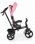Tricicletă cu spătar reglabil Byox - Quick, roz - 5t